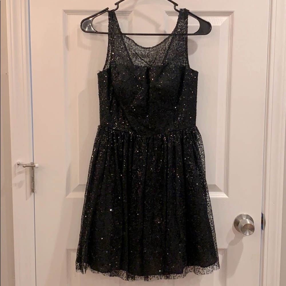 Black sequin dress